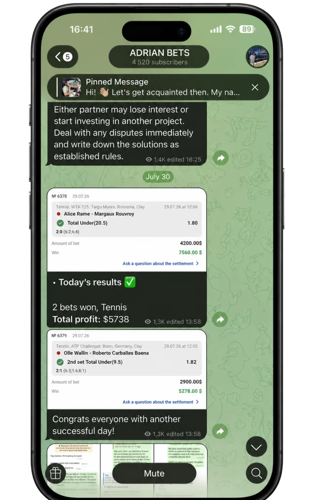 Adrian Bets Telegram Channel